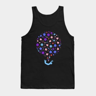 Polyhedral Dice Collector Space Tank Top